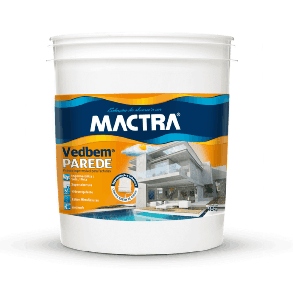 Tinta Impermeabilizante Vedbem Parede Cor Branca 3,6kg – Mactra