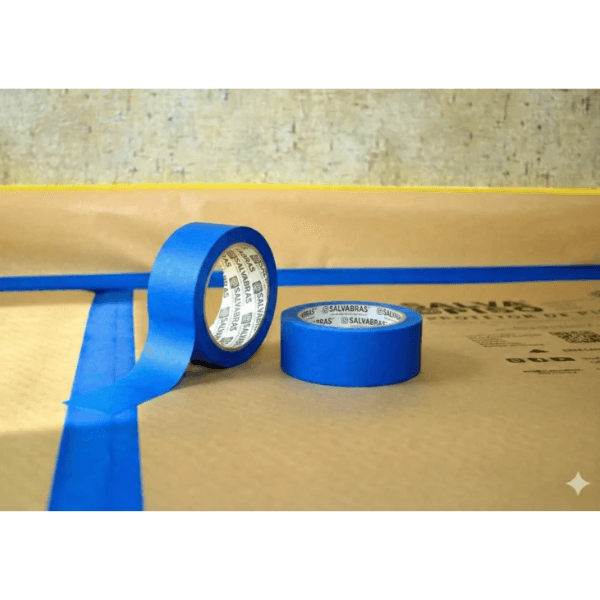 Fita Crepe Azul Para Pintura Premium 48mm x 50m Mascaramento Profissional – Salvabras