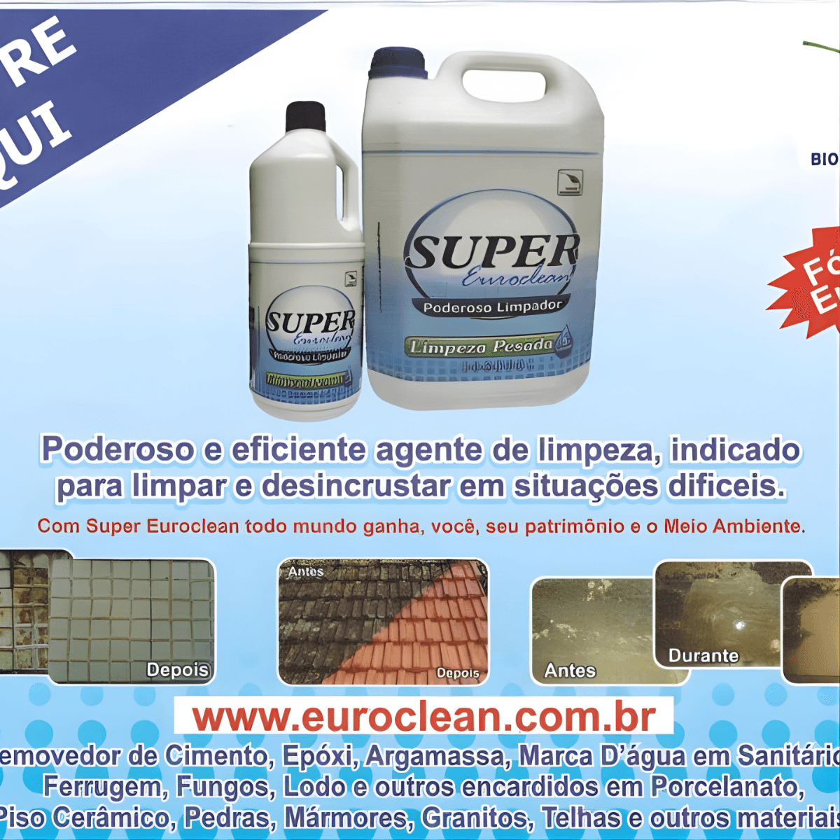 Limpador Desincrustante Limpeza Pesada 5L – Euroclean
