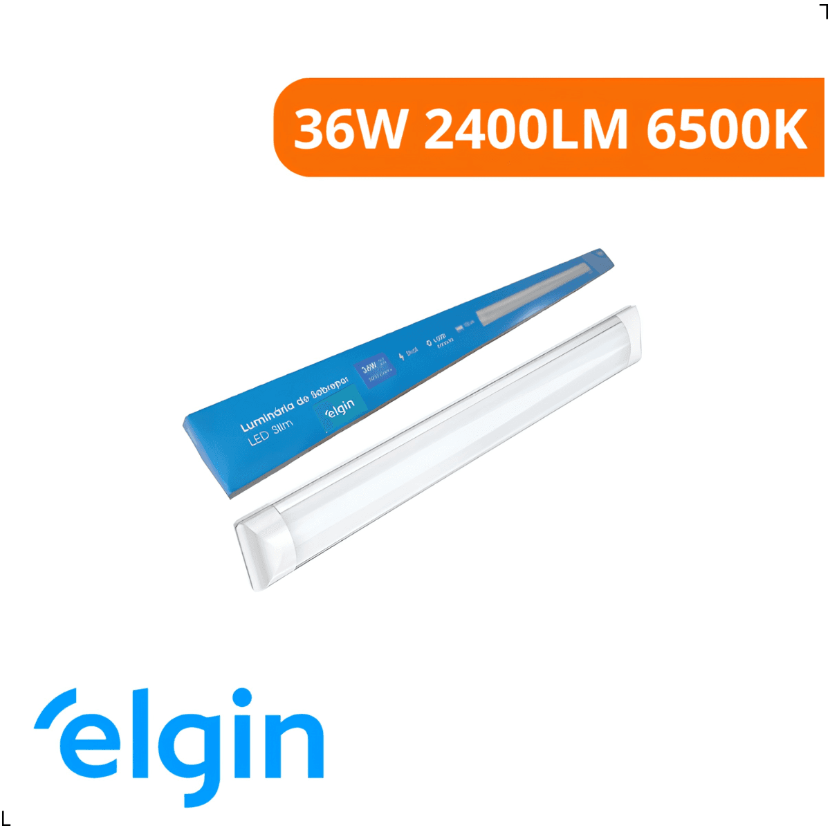 Luminária LED Slim Elgin Branco Frio 36W 2400LM 6500k