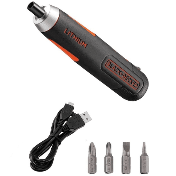 Parafusadeira Portátil 4v Litio Ion Com 4 Acessórios Pushgo Black+Decker