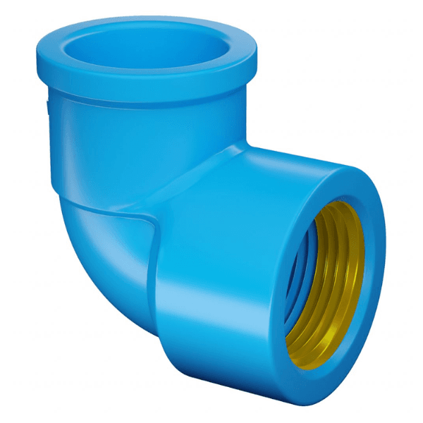 Joelho 90º Azul Soldável com Bucha de Latão 25mm x 1/2″ Fortlev