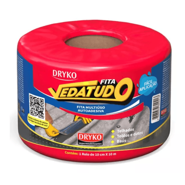 Fita Multiuso Dryko Aluminizada 10mx10cm – Vedatudo
