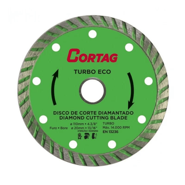 Disco Corte Diamantado Turbo 110mm Eco Cortag – 60598