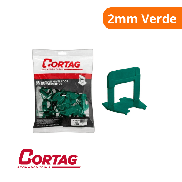 Espaçador Nivelador 2,0mm Verde Eco (Pacote Com 50 Unidades) – Cortag