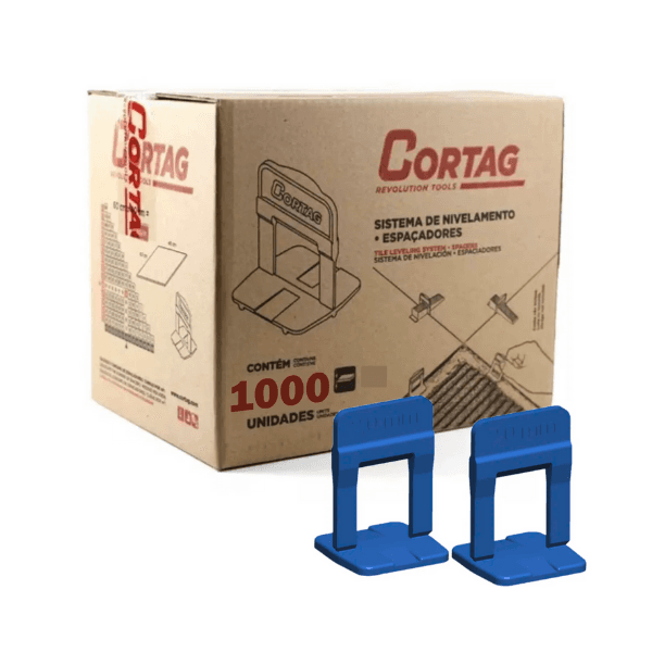 Espaçador Nivelador Slim Azul 1,0mm (Pacote Com 1000 Unidades) – Cortag