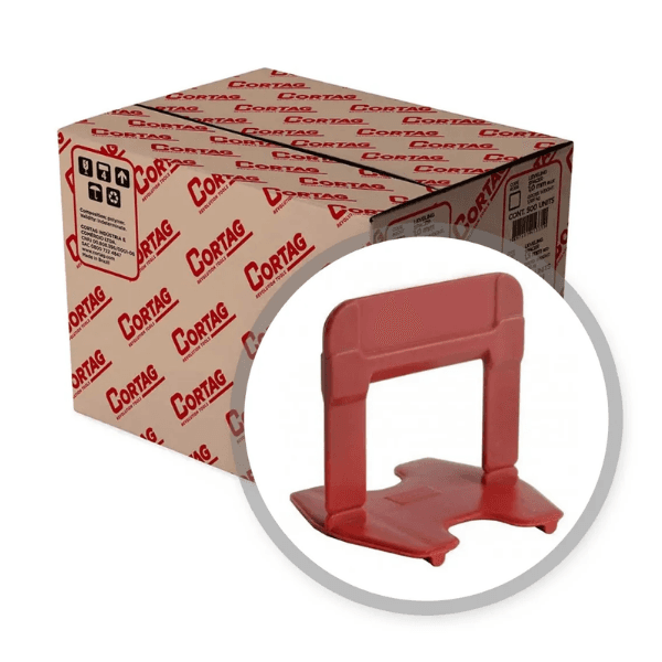 Espaçador Nivelador 1,5mm Eco Vermelho (Pacote Com 500 Unidades) – Cortag