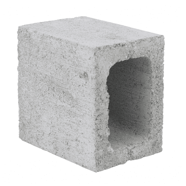 Meio Bloco De Concreto 9x19x19cm / 4,1Kg – Pemacon