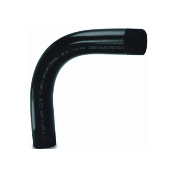 Curva 90 Para Eletroduto PVC Com Rosca Preta 1″ – Hidrossol