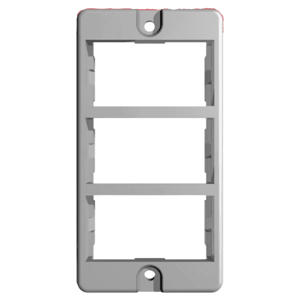 Espelho Modular Para Eletroduto PVC 3 Módulos Resina Cinza – Hidrossol