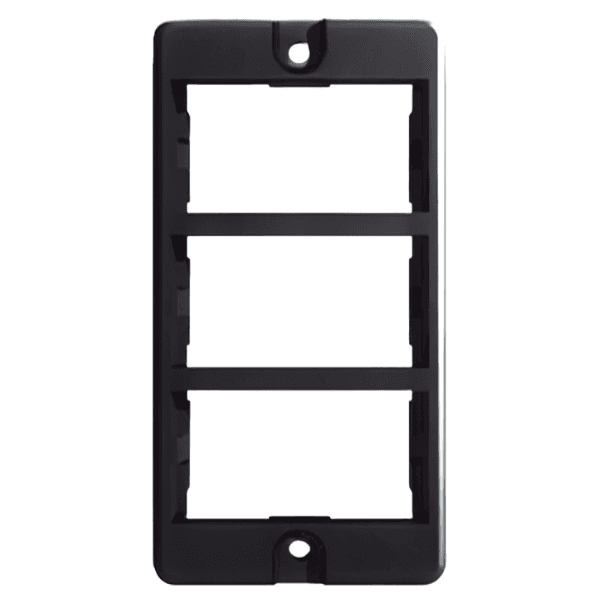 Espelho Modular Para Eletroduto PVC 3 Módulos Preto – Hidrossol